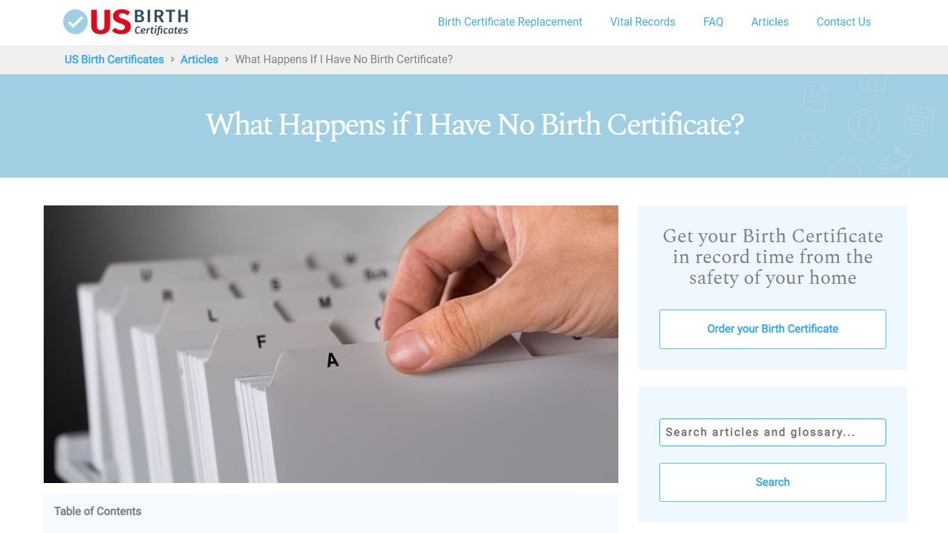 I Have No Birth Certificate. What Can I Do? - US Birth Certificates